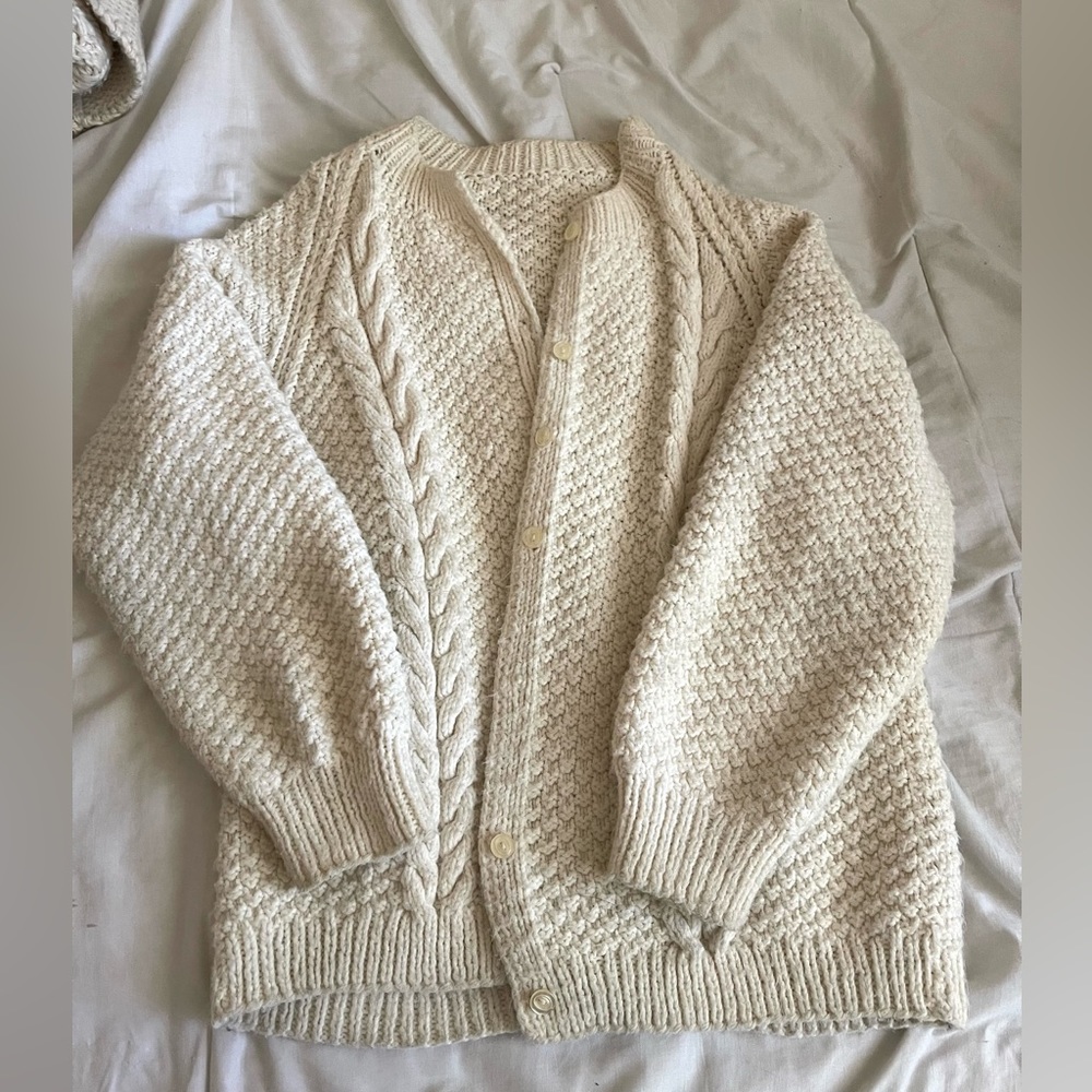 Vintage Oversized Knit Cardigan
